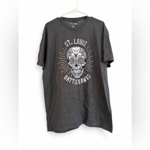 NWT St. Louis Battlehawks UFL Sugar Skull Day of the Dead Graphic Tee XL